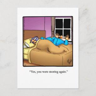 Funny Snoring Husband Postcard
