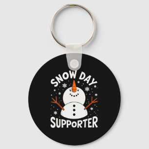 Funny Snow Day Supporter Snowflake Christmas Winte Key Ring