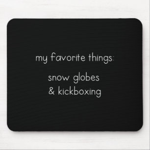Funny Snow Globe Gift For Kickboxing Lovers Boxers Mouse Pad