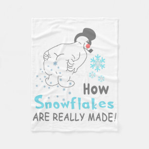 Funny Snow How Snowflakes Are Really Made  Fleece Blanket