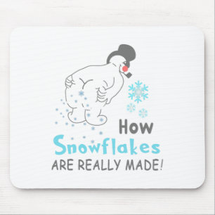 Funny Snow How Snowflakes Are Really Made  Mouse Pad
