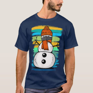 Funny Snow Man with Mask  T-Shirt