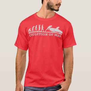 Funny Snow Sled Evolution Man T-Shirt
