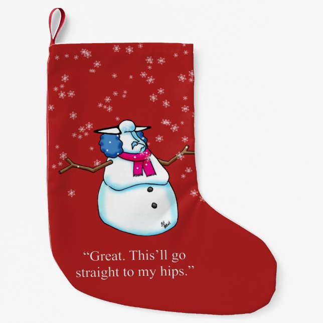 Funny Snow Woman Humour Christmas Stocking (Front)