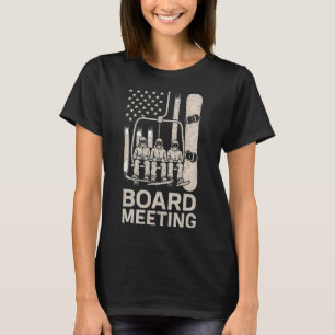 Funny Snowboard Meeting Winter Sports Lovers Ski L T-Shirt