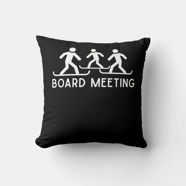 Funny Snowboard Quote Snowboarding Snow Sport Joke Cushion (Front)