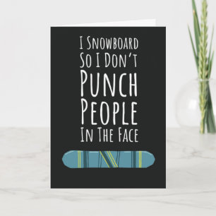 Funny Snowboarder Cards Snowboarding Winter Sports