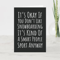 Funny Snowboarding Cards Snowboarder Winter Sports