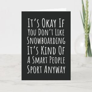 Funny Snowboarding Cards Snowboarder Winter Sports