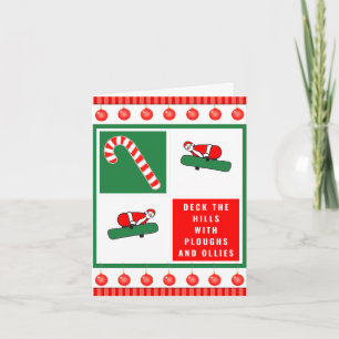 Funny Snowboarding Christmas Holiday Card