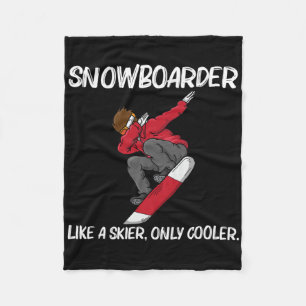 Funny Snowboarding For Men Women Skier Snowboard S Fleece Blanket