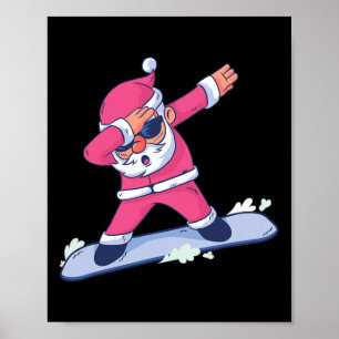 Funny Snowboarding Gift Christmas Snowboard Apress Poster