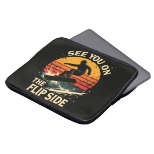 Funny Snowboarding - See You On The Flip Side Laptop Sleeve