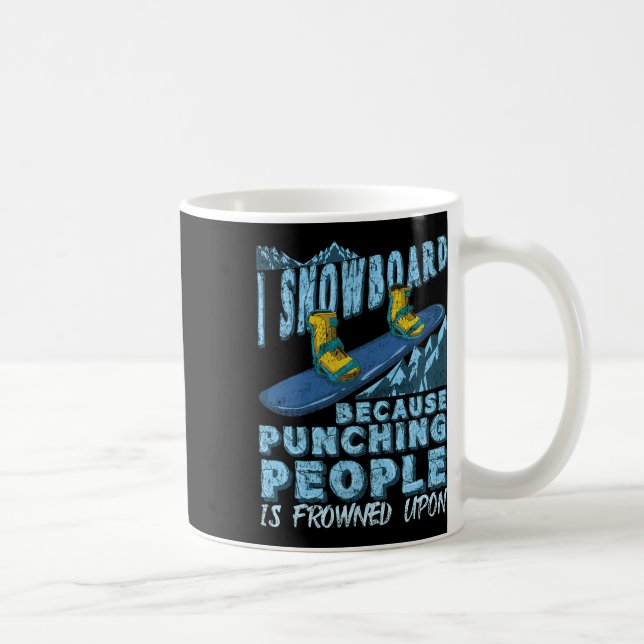 Funny Snowboarding Snowboard Snowboarder Gift  Coffee Mug (Right)
