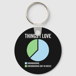 Funny Snowboarding Sport Hob Key Ring