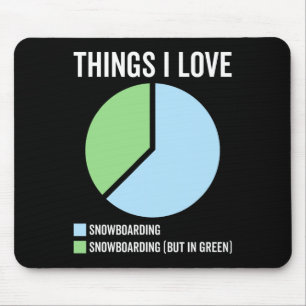 Funny Snowboarding Sport Hob  Mouse Pad