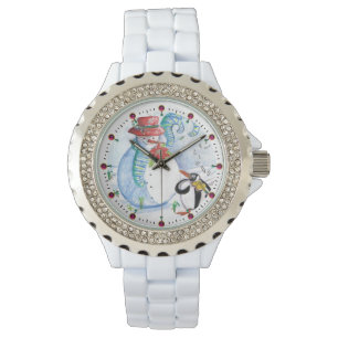 FUNNY SNOWMAN AND PENGUIN'S WINTER SERENADE WATCH