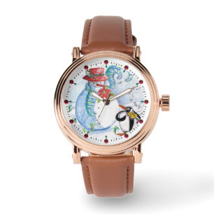 FUNNY SNOWMAN AND PENGUIN'S WINTER SERENADE WATCH