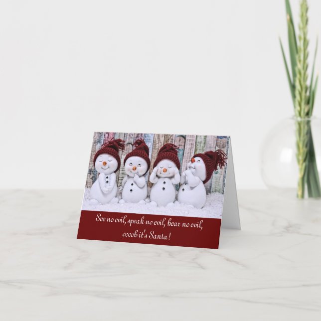 Funny Snowman Christmas Card (Front)