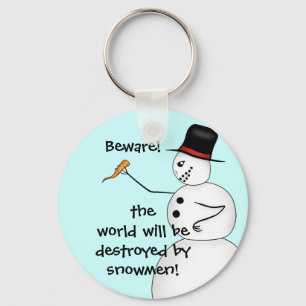 Funny snowman Christmas conspiracy theory Key Ring