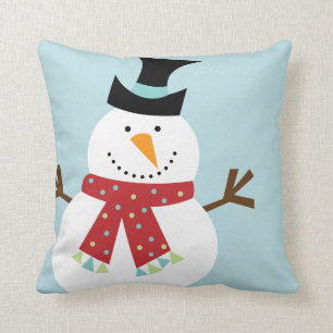 Funny Snowman Christmas Custom Cushion