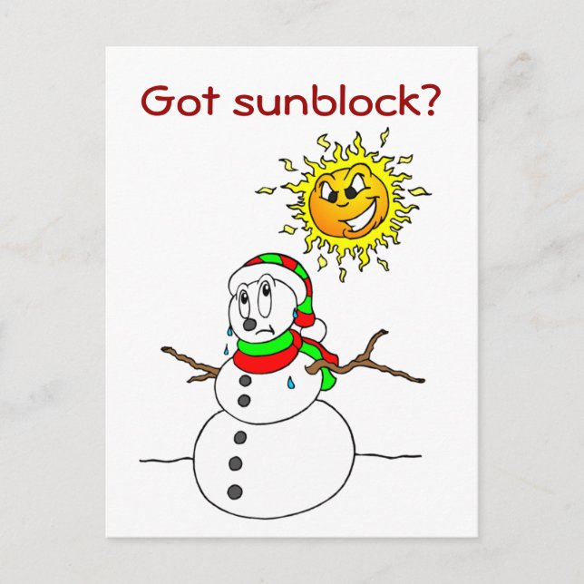 Funny Snowman Christmas Jokes Holiday Postcard (Front)