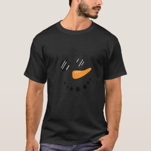 Funny Snowman Face Carrot Nose Glasses Toddlers Ch T-Shirt