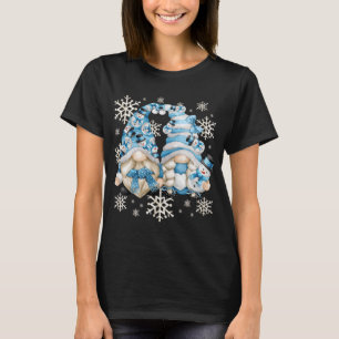 Funny Snowman Gnomies With Snowflakes - Cute Winte T-Shirt