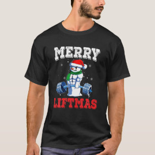 Funny Snowman Gymer The Swoleman Ugly Christmas Sw T-Shirt