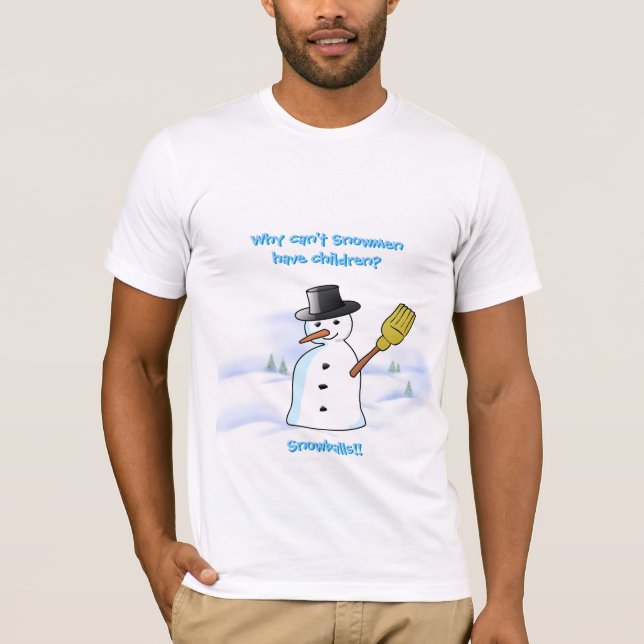 Funny Snowman Joke T-Shirt (Front)
