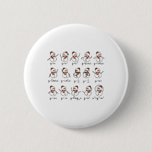 Funny Snowman Math Teacher Christmas 6 Cm Round Badge