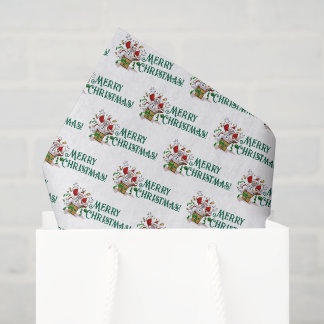 Funny Snowman Merry Christmas Surprise Cartoon Tissue Paper