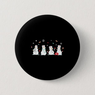 Funny Snowman Nurse Christmas Healthcare Holiday N 6 Cm Round Badge