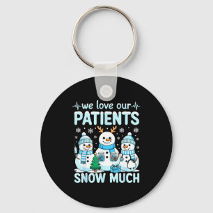 Funny Snowman Nurse Christmas Winter Holiday Healt Key Ring