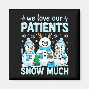 Funny Snowman Nurse Christmas Winter Holiday Healt Magnet