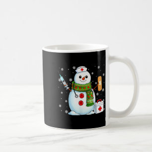 Funny Snowman Nurse Pjs Pajamas Christmas Xmas Wom Coffee Mug