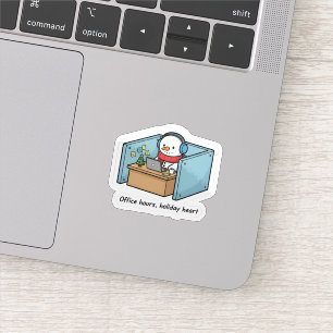 Funny Snowman Office Sticker – Holiday Work Vibes