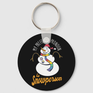 Funny Snowman Quote Key Ring