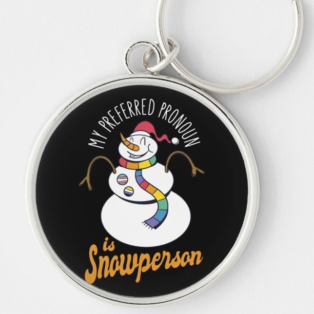 Funny Snowman Quote Key Ring (Front)