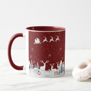 Funny Snowman, Reindeer Merry Christmas Mug