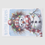 Funny Snowman Winter Christmas Lights Tissue Paper<br><div class="desc">Funny Snowman Winter Christmas Lights</div>