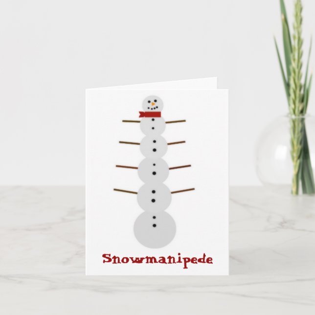 Funny Snowmanipede Notecard (Front)