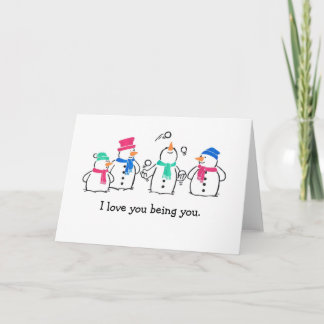 Funny Snowmen Holiday Card