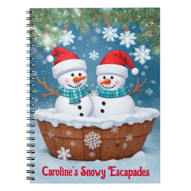 Funny Snowmen Notebook (Front)