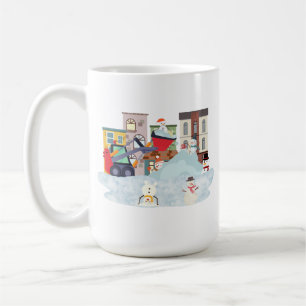 Funny Snowplowing Snowmen  Coffee Mug