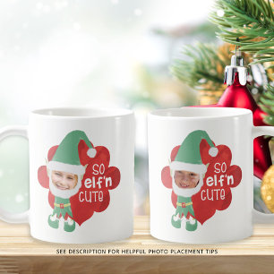 Funny SO ELF'n CUTE Elf Masks for Faces Christmas Coffee Mug