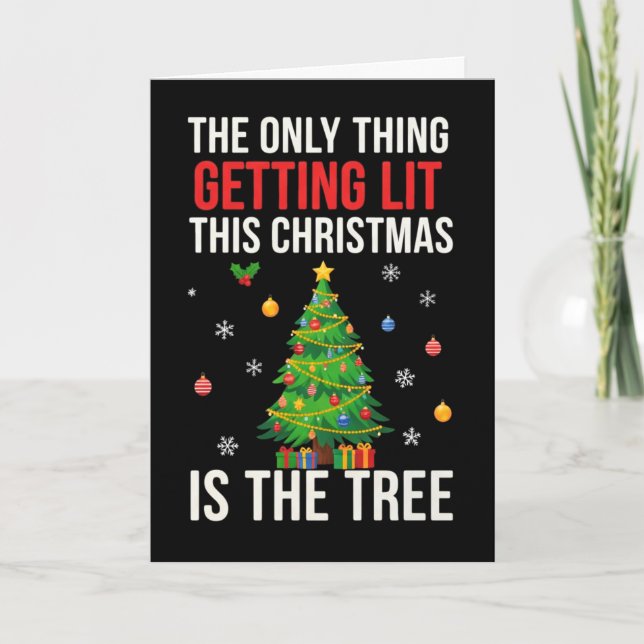 Funny Sober christmas  Holiday Card (Front)