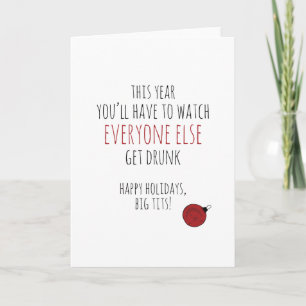 Funny sober pregnancy Christmas card