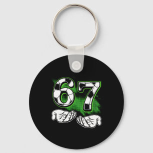 Funny Soccer 67 Six Seven Vintage Number 67 Soccer Key Ring