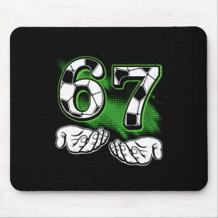 Funny Soccer 67 Six Seven Vintage Number 67 Soccer Mouse Pad